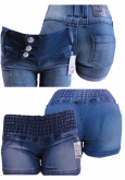 Short jeans c/lycra no atacado pcte com 12 pças